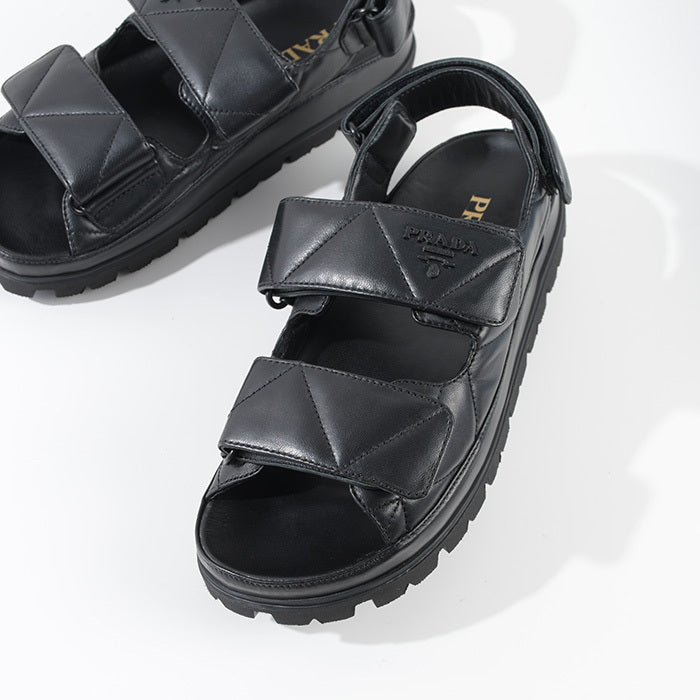 PRADA padded nappa leather sandals