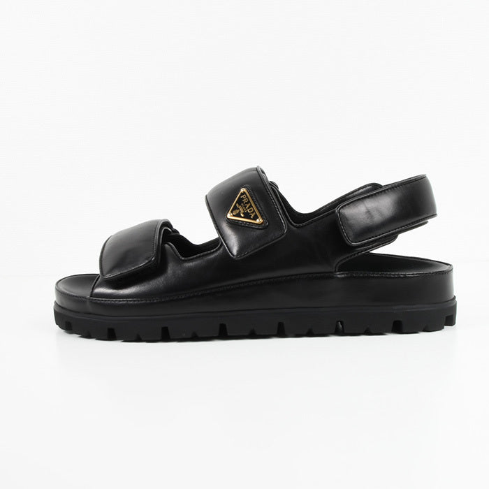 Prada nappa leather flat sandals