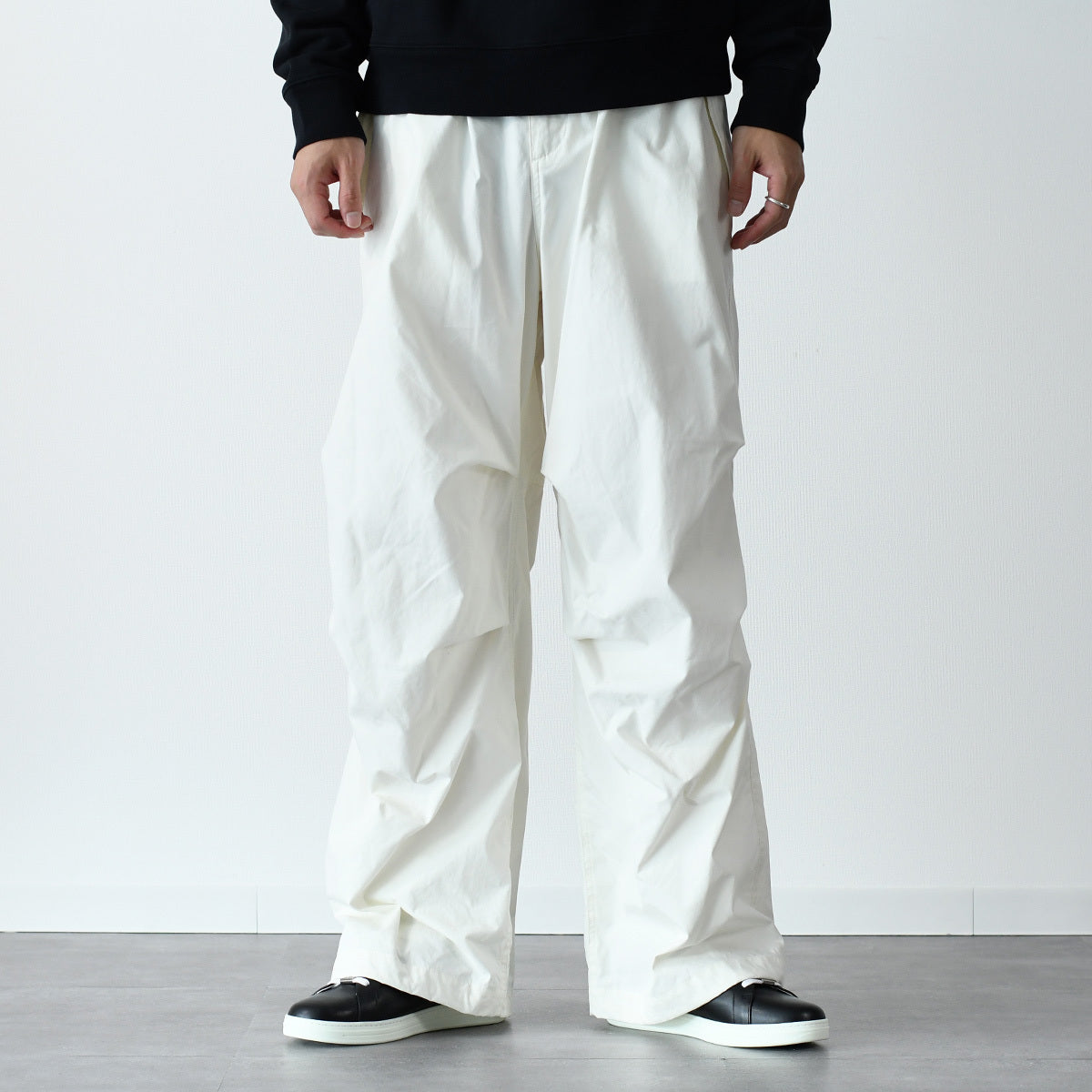 JILSANDER ニーレングスプリーツ コットンパンツ