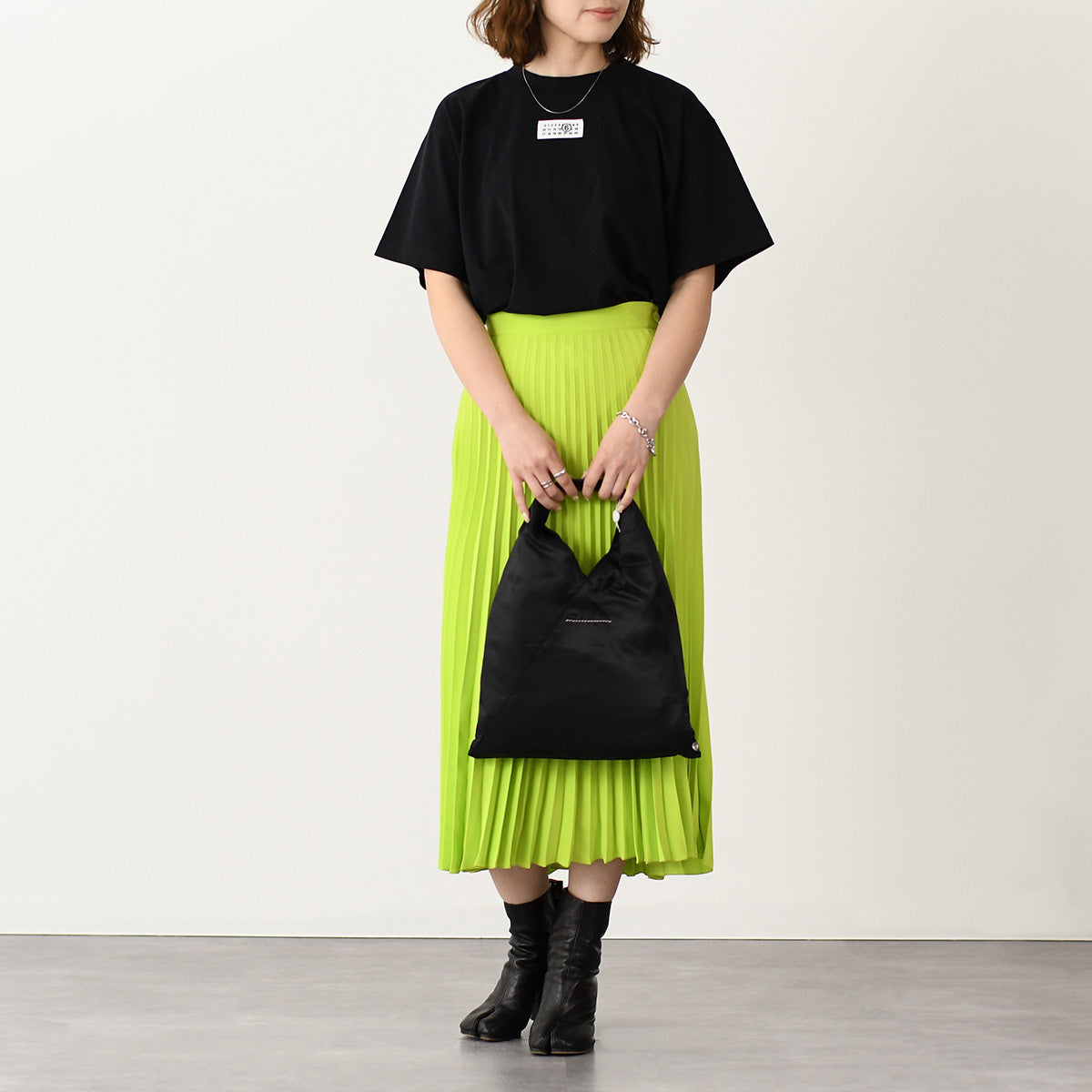 MM6 Pleated Fluid Midi Skirt
