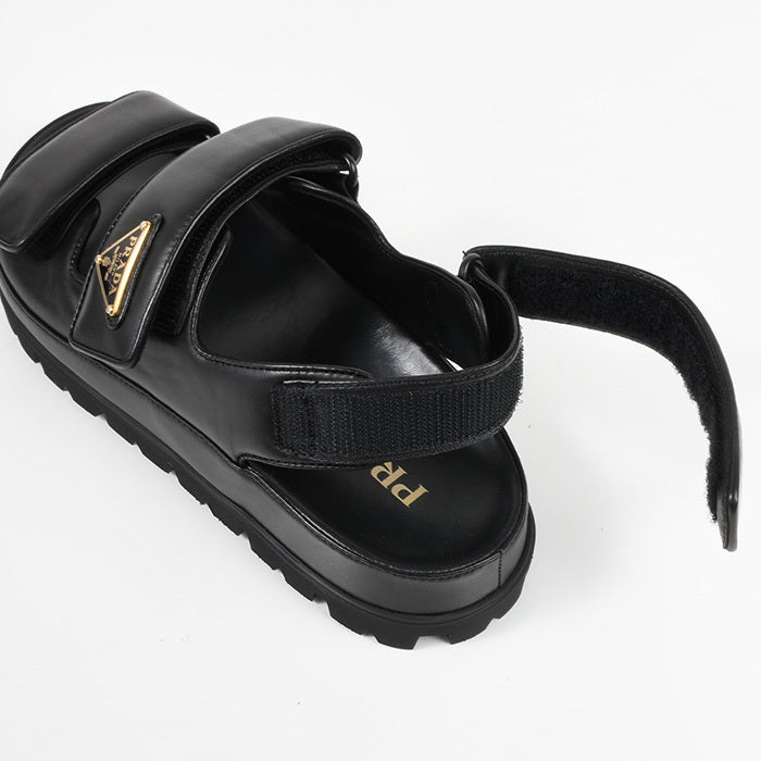 Prada nappa leather flat sandals