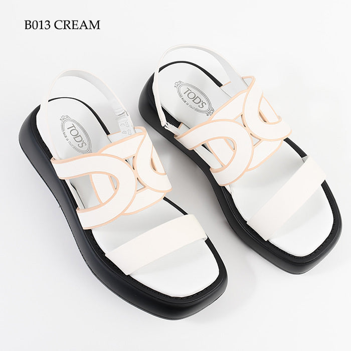 TOD'S カットアウトロゴサンダル