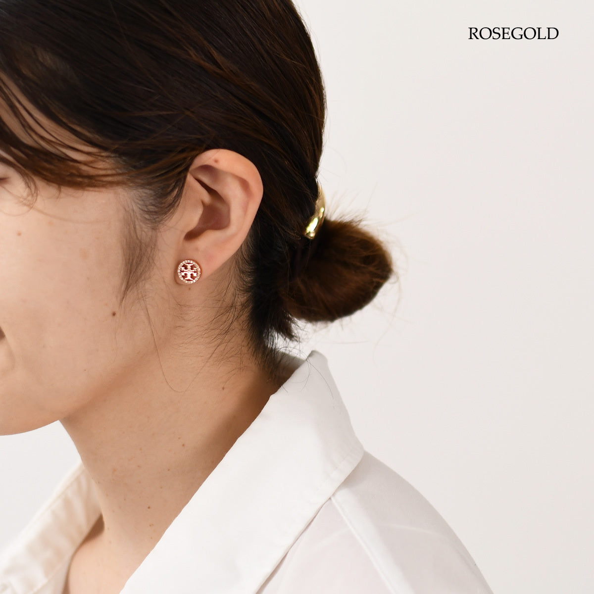 TORY BURCH 미러 파베 스터드 피어싱