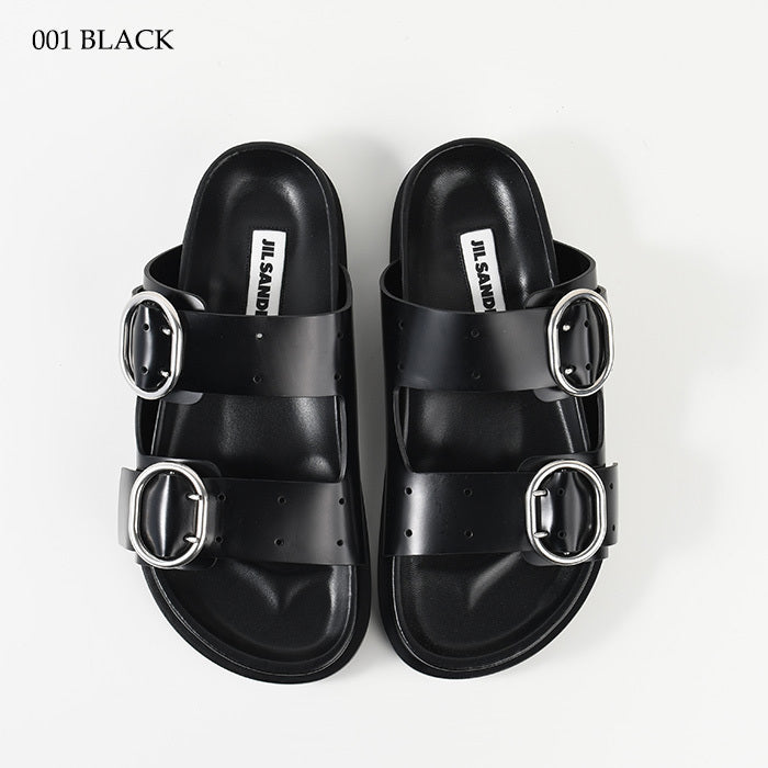 JILSANDER バックルストラップ レザー サンダル