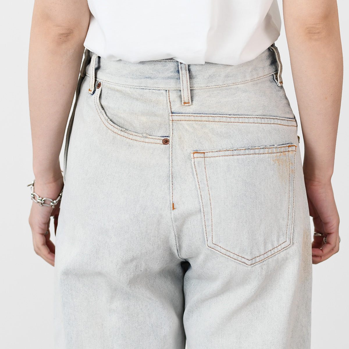 MM6 Twisted Wide Leg Jeans