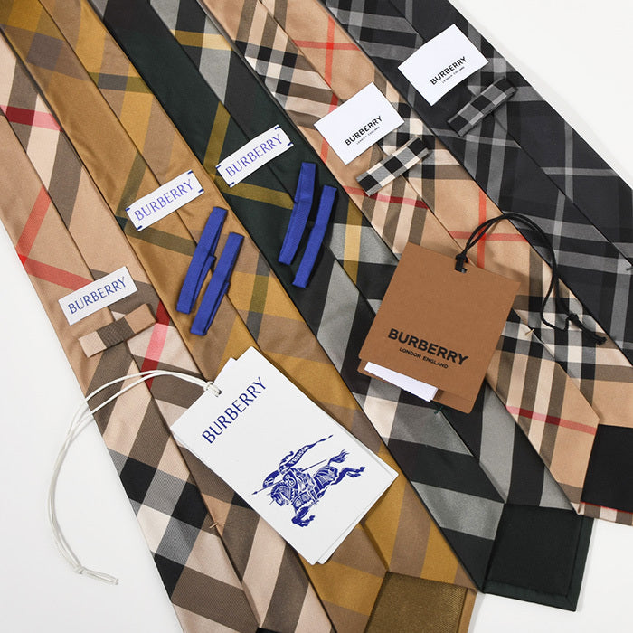 BURBERRY CHECK SILK TIE