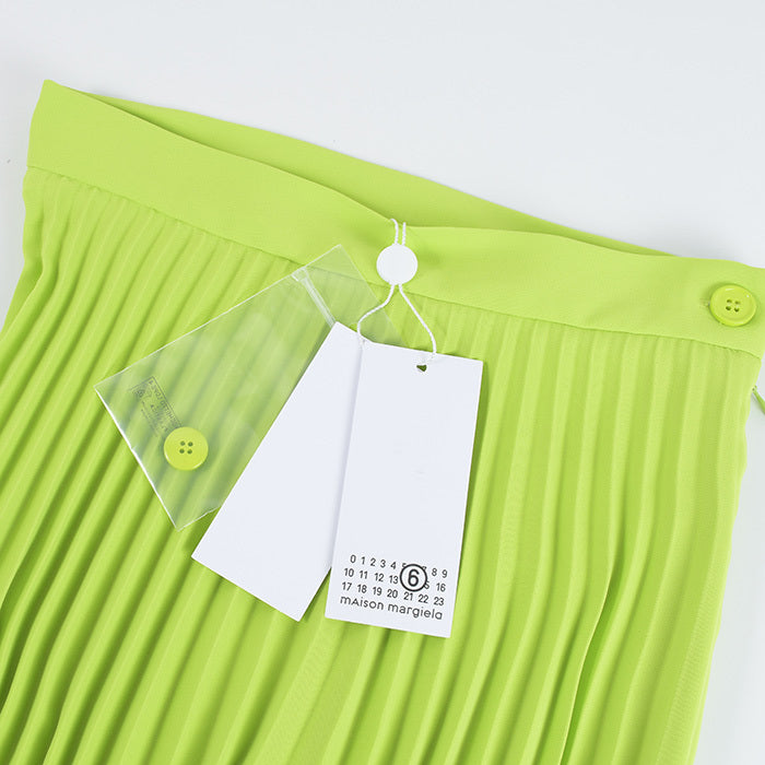 MM6 Pleated Fluid Midi Skirt