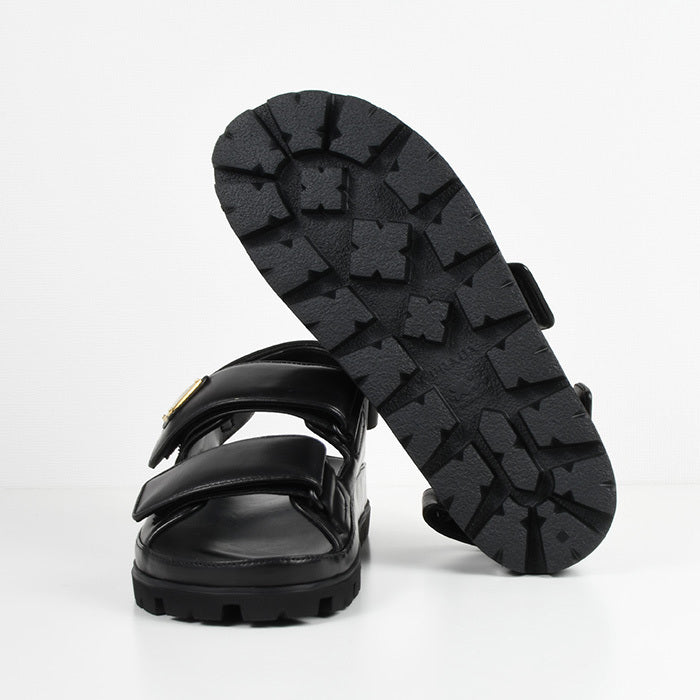 Prada nappa leather flat sandals