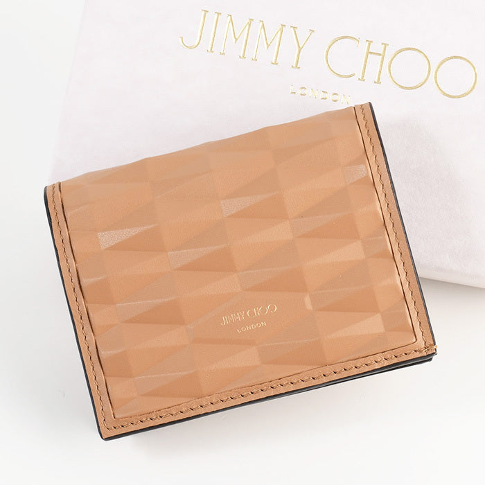 JIMMY CHOO HANNE エンボス 3D レザーウォレット