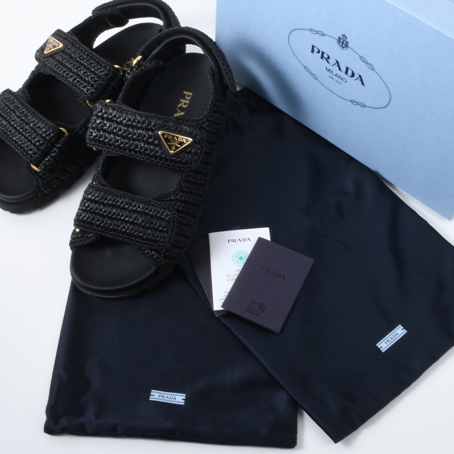 PRADA Crochet Sandals