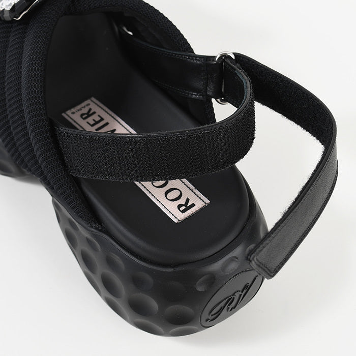 Roger Vivier 비브 런 패브릭 샌들