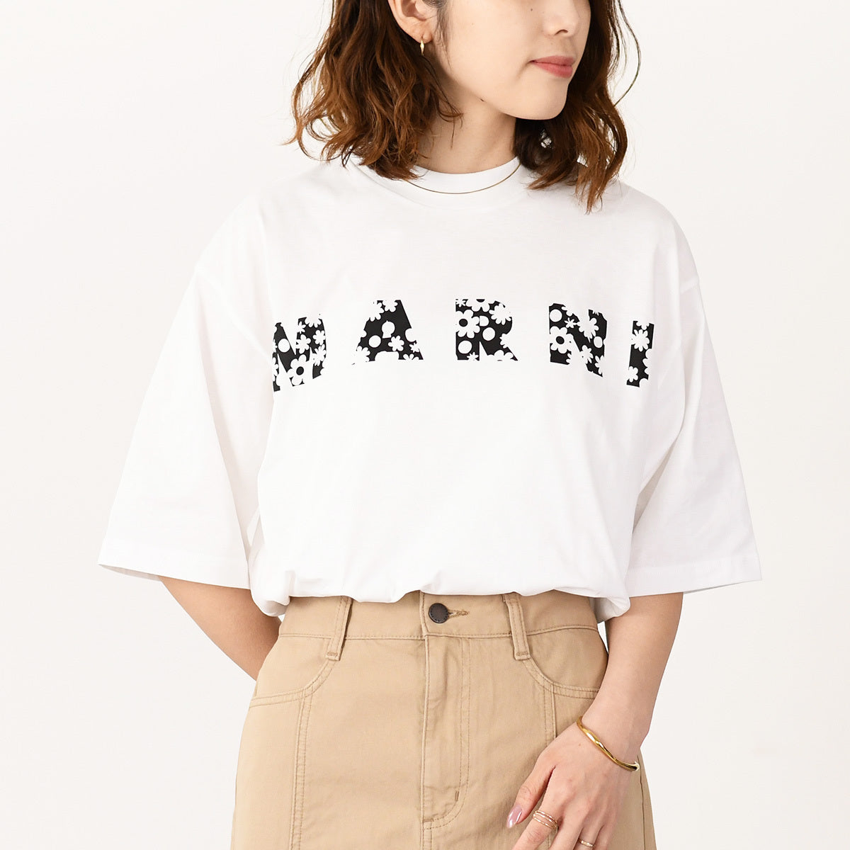 MARNI マルニ Pop Fields ロゴ コットンTシャツ
