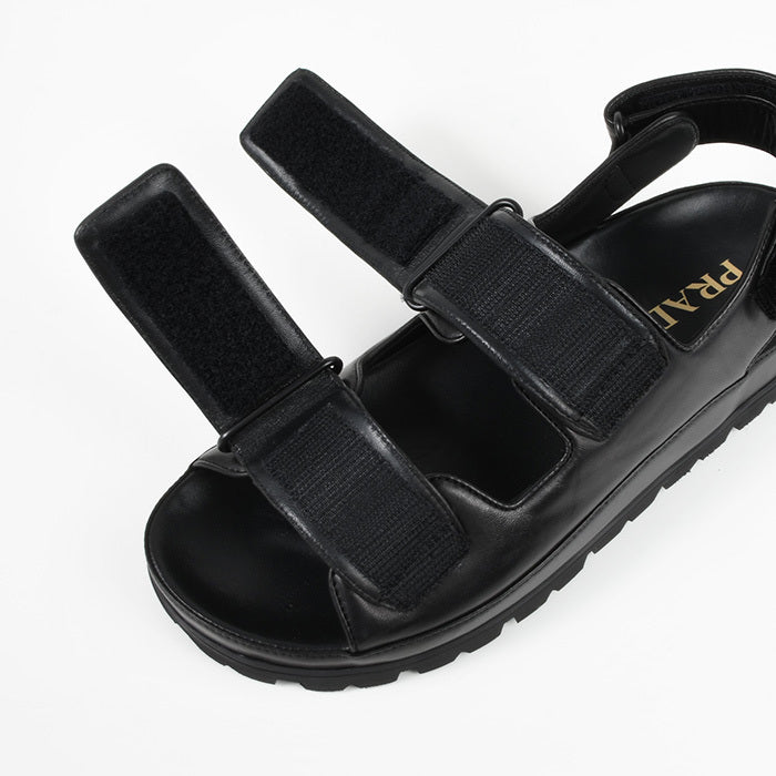 Prada nappa leather flat sandals