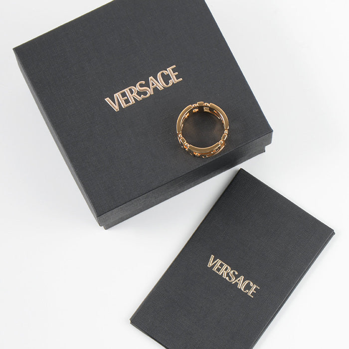 VERSACE Gold Grey Ring