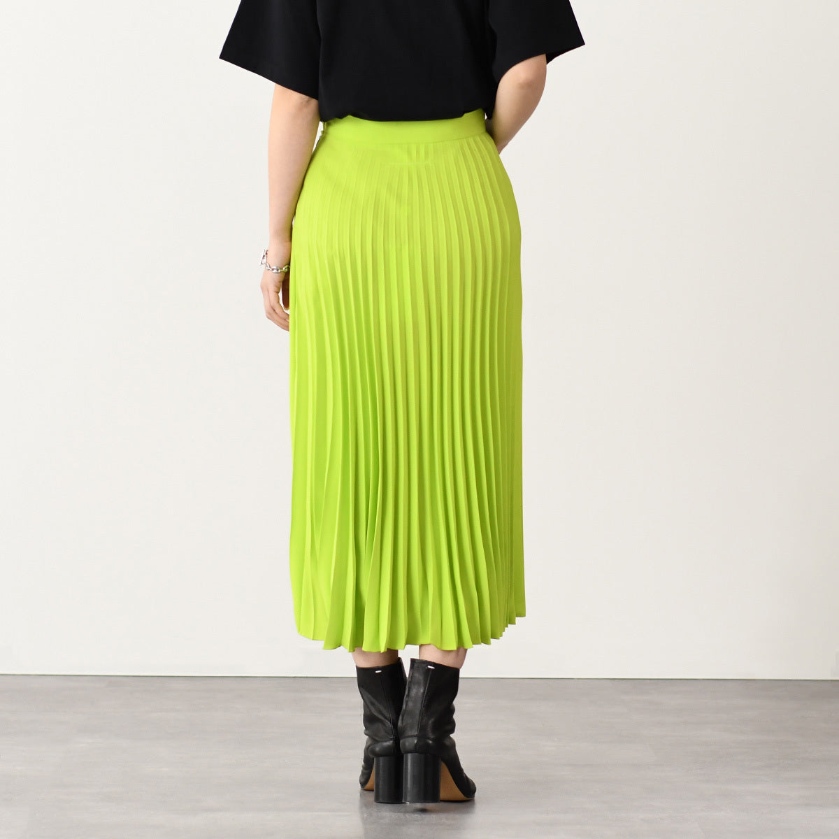 MM6 Pleated Fluid Midi Skirt