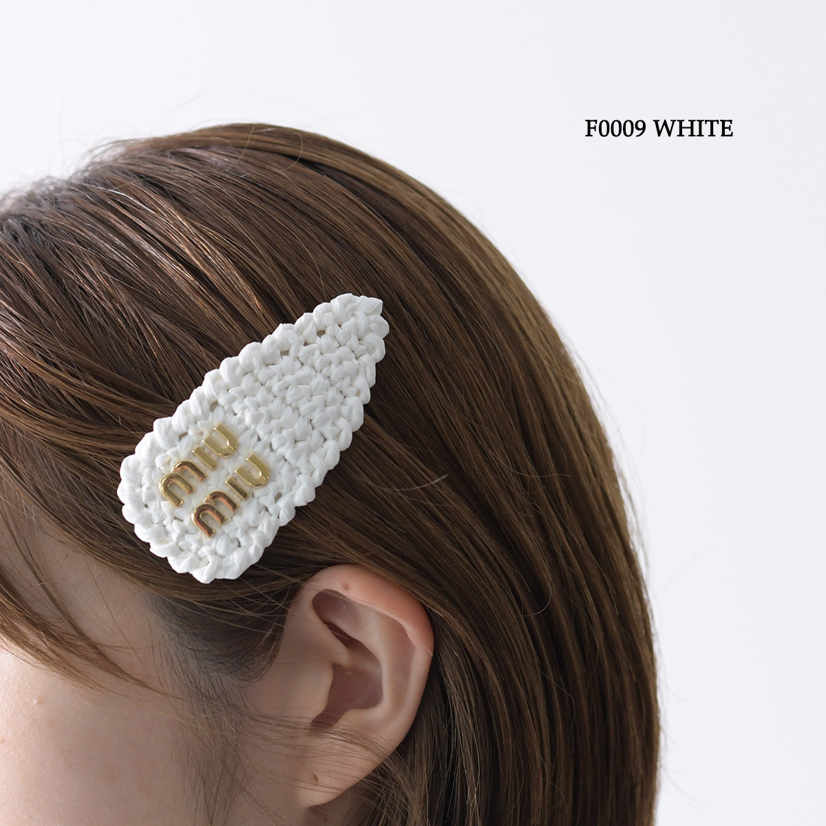 MIU MIU woven fabric hair clip