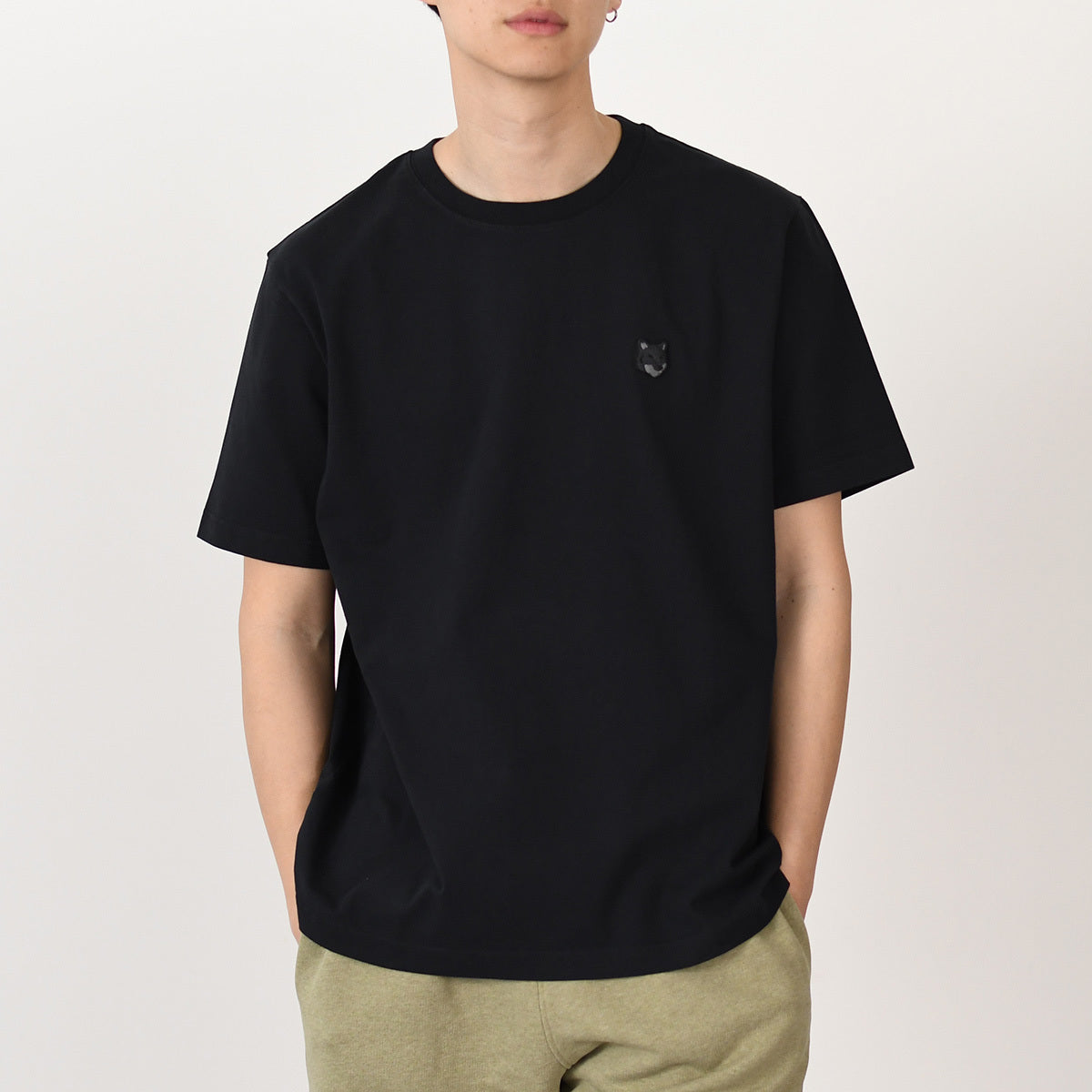 MAISON KITSUNE ボールド フォックスヘッド パッチ コンフォート Tシャツ