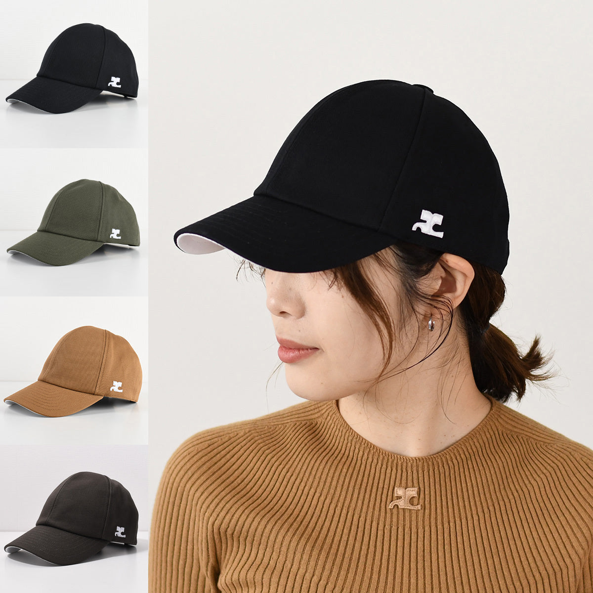 キャップ COURREGES Cotton Signature Cap 124ACT033CO00241093_3.jpg