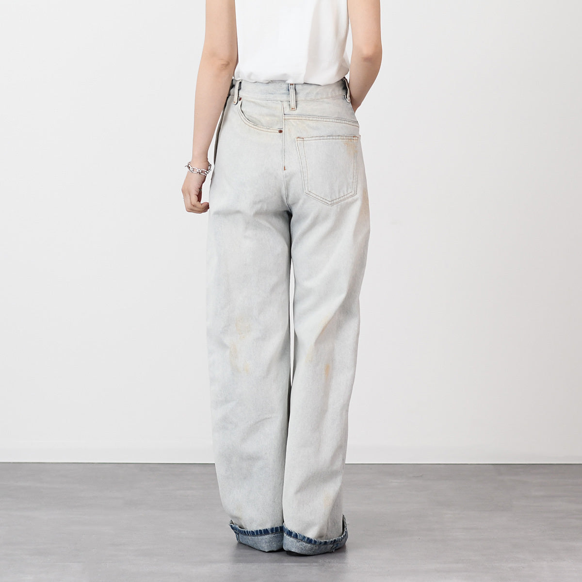 MM6 Twisted Wide Leg Jeans