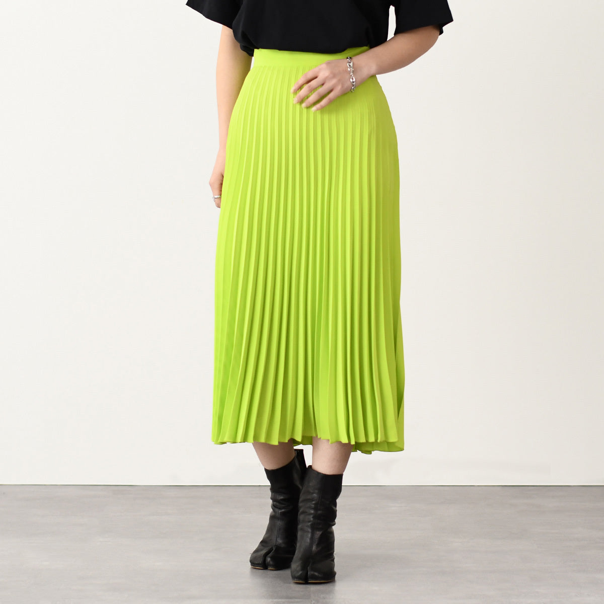 MM6 Pleated Fluid Midi Skirt