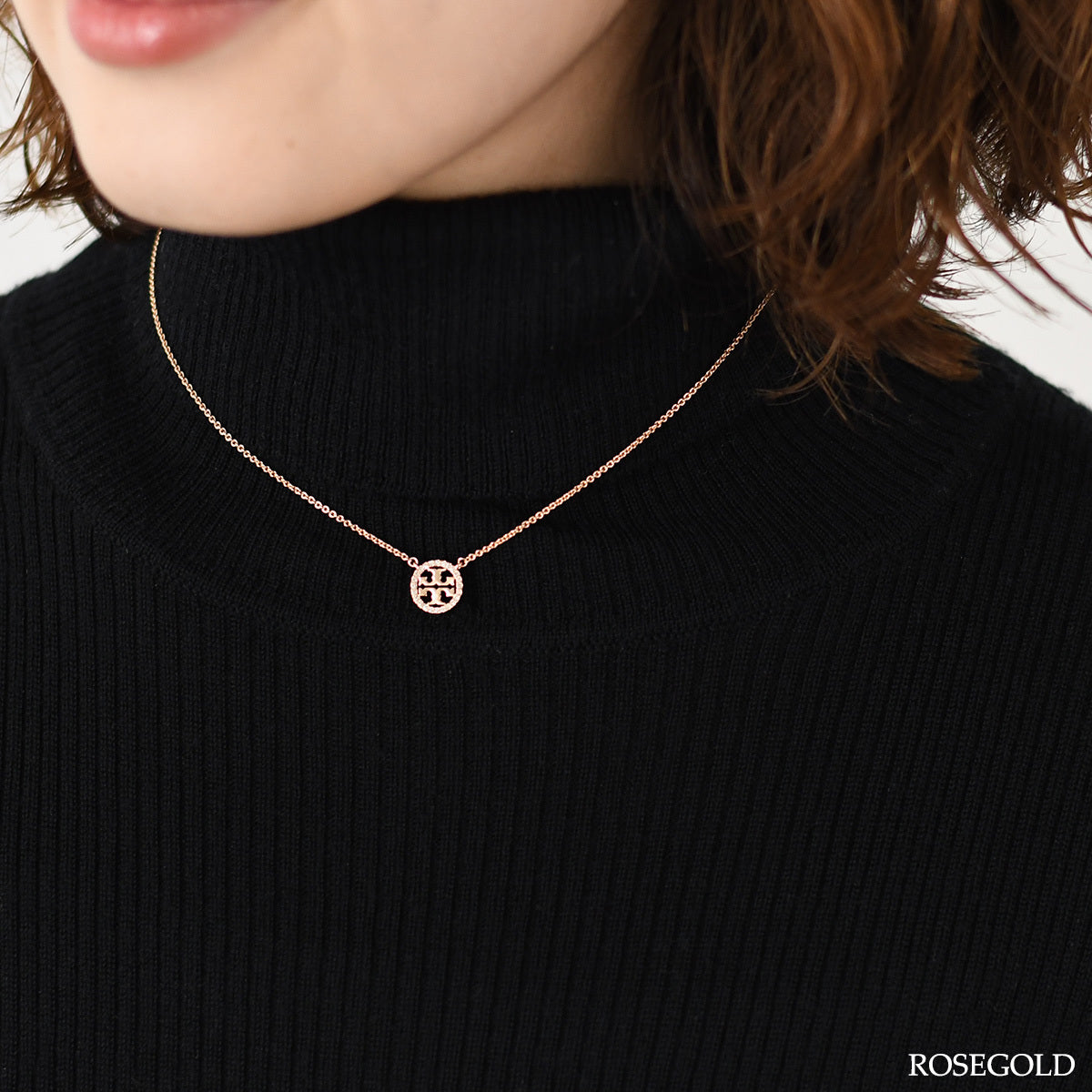 TORY BURCH 미러 파베 목걸이