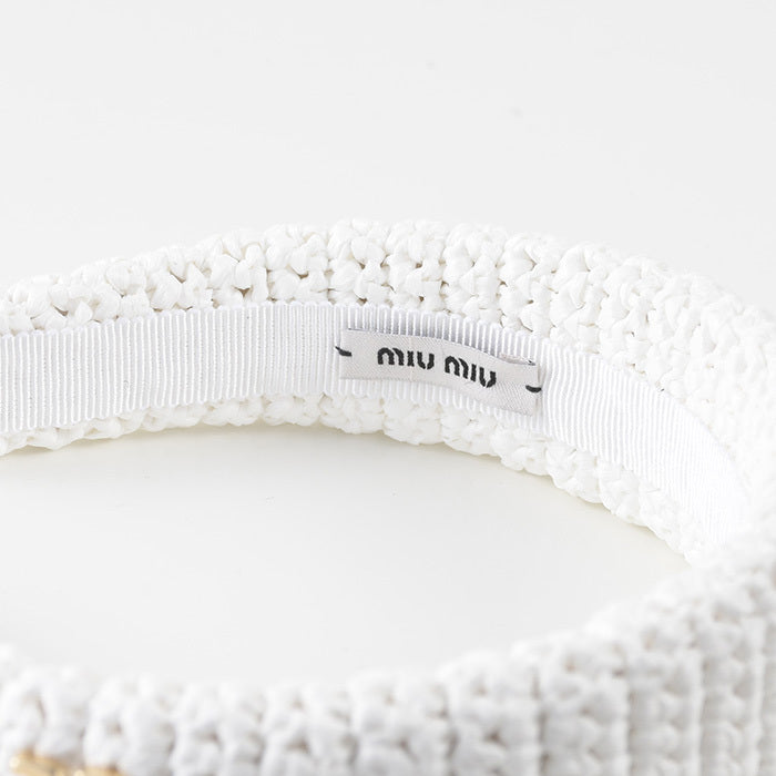 MIU MIU ウーブンファブリック ヘッドバンド