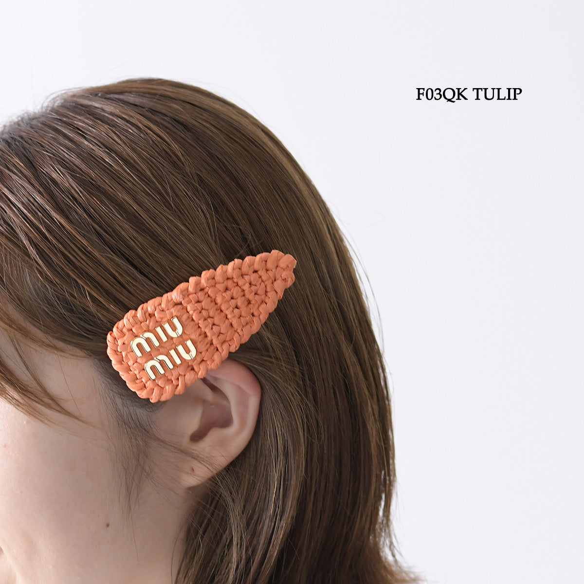 MIU MIU woven fabric hair clip