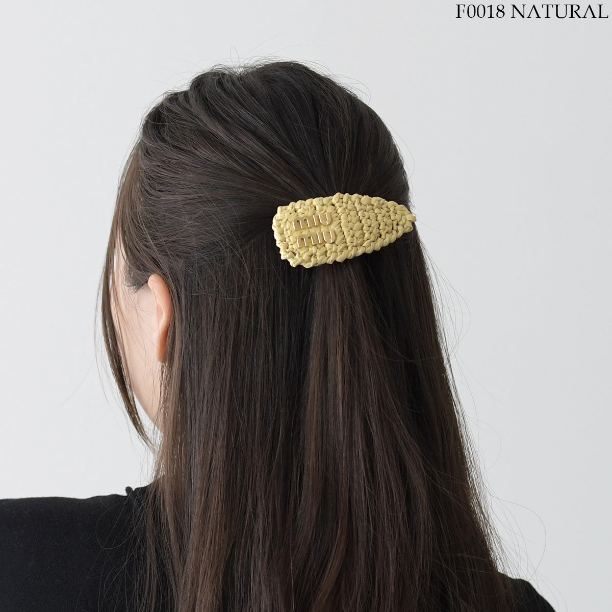 MIU MIU woven fabric hair clip