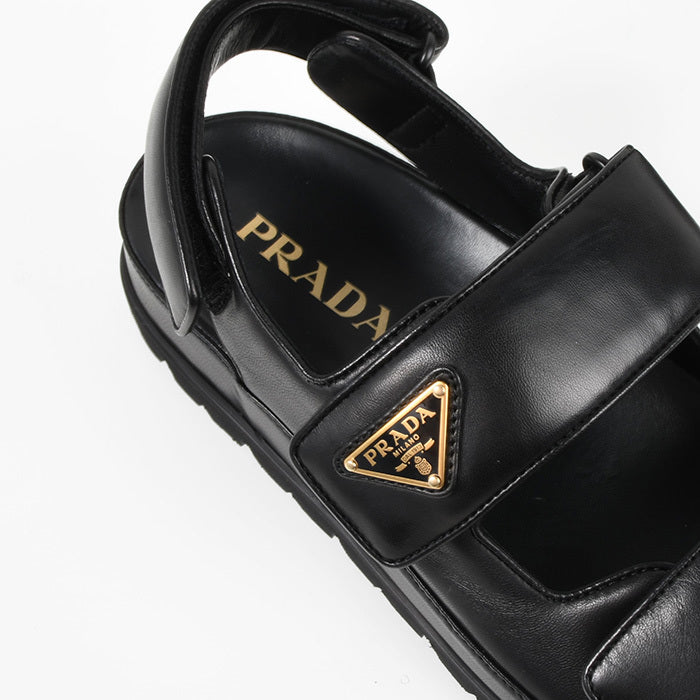 Prada nappa leather flat sandals