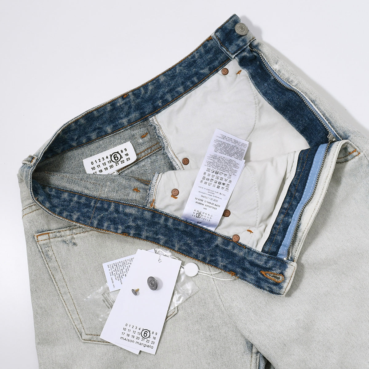 MM6 Twisted Wide Leg Jeans