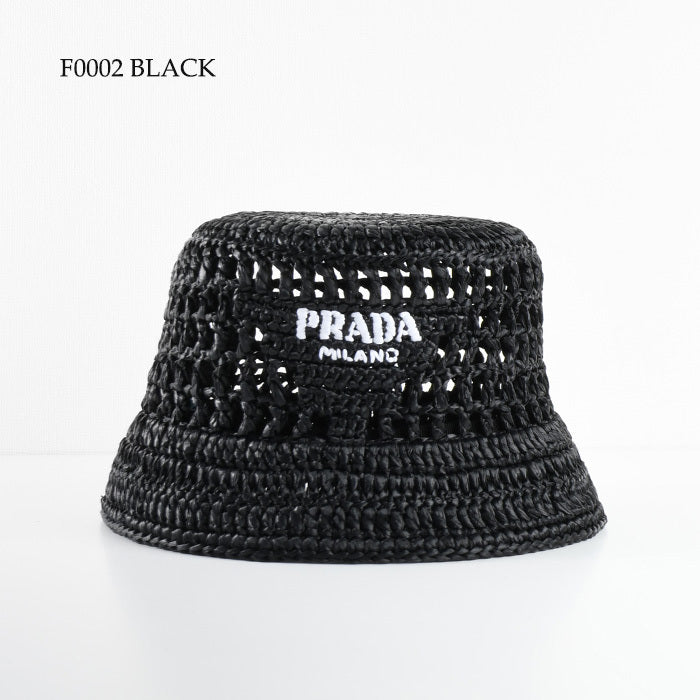 PRADA 우븐 패브릭 버킷 모자