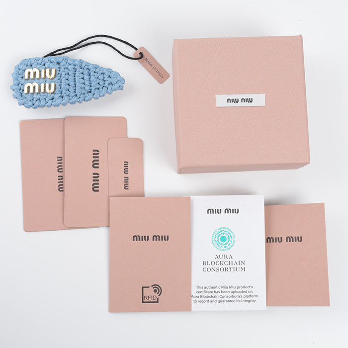 MIU MIU woven fabric hair clip