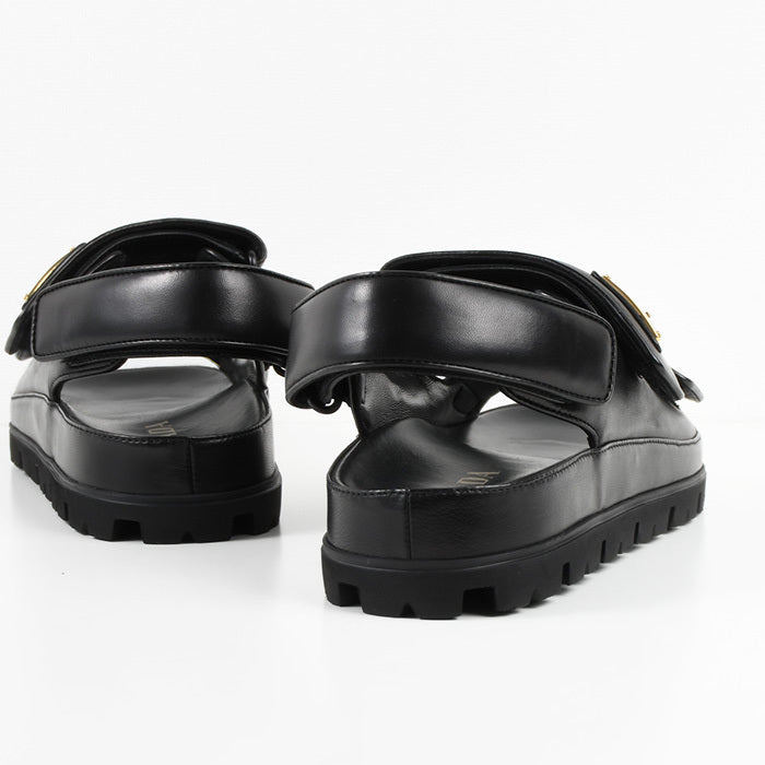 Prada nappa leather flat sandals