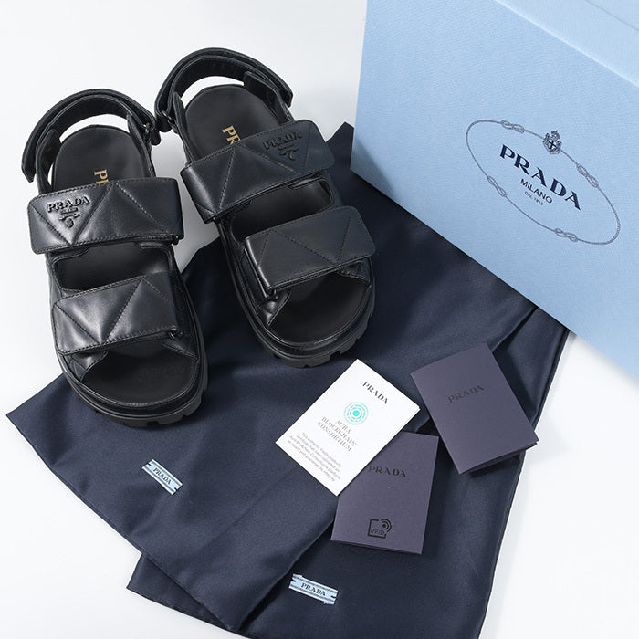 PRADA padded nappa leather sandals