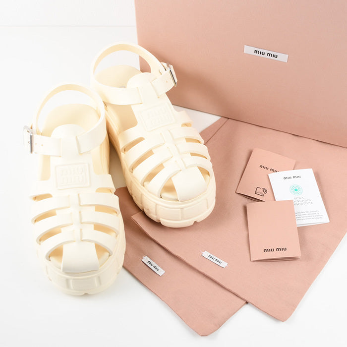 MIU MIU EVA プラットフォーム ケージサンダル