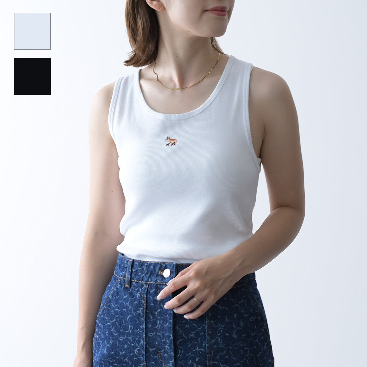 MAISON KITSUNE ベイビーフォックス リブ タンクトップ