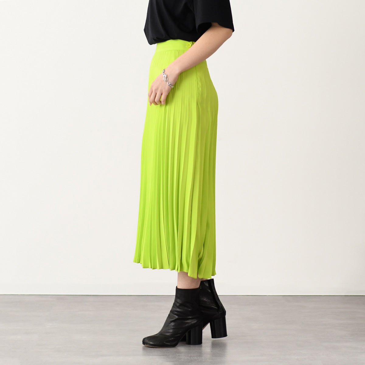 MM6 Pleated Fluid Midi Skirt