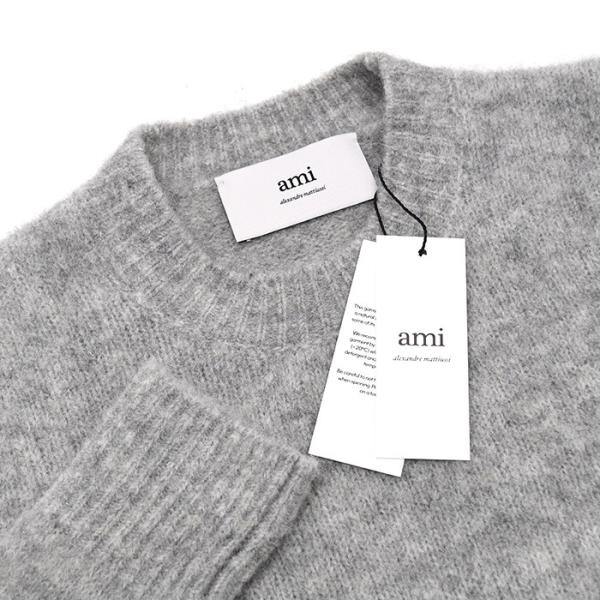 AMI PARIS Ami 크루넥 울 & 알파카니트 스웨터