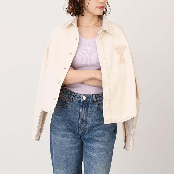 AMI PARIS Ami de Coeur コットンリブ タンクトップ