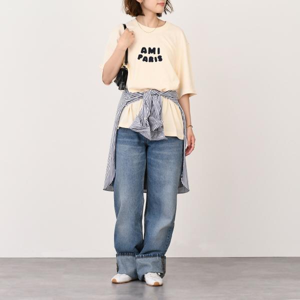 AMI PARIS AMI DE COEUR アミパリス ウォッシュドデニム ラージフィット ジーンズ