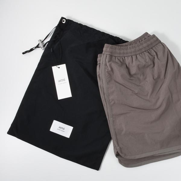 AMI PARIS 나일론 캔버스 수영 반바지