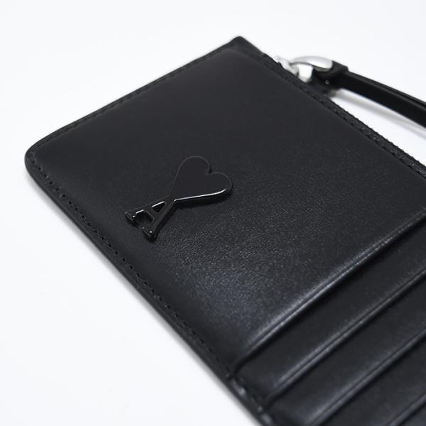 AMI PARIS パルメラートレザー ジップ カードホルダー