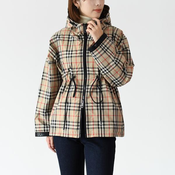 BURBERRY チェック ドローストリング ジャケット