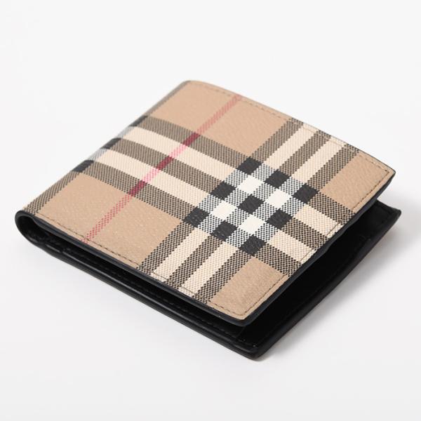 BURBERRY Check Bi-fold Coin Wallet