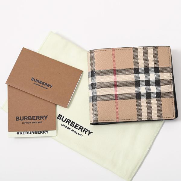 BURBERRY Check Bi-fold Coin Wallet
