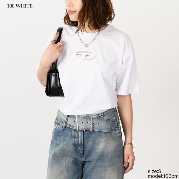 DIESEL T-BUXT-CROP-OD コットンジャージーTシャツ リラックスフィット