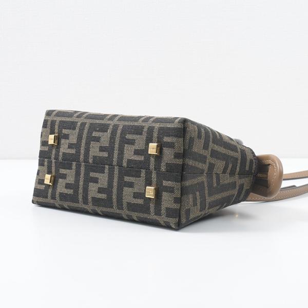 FENDI Small Boston bag in brown FF fabric