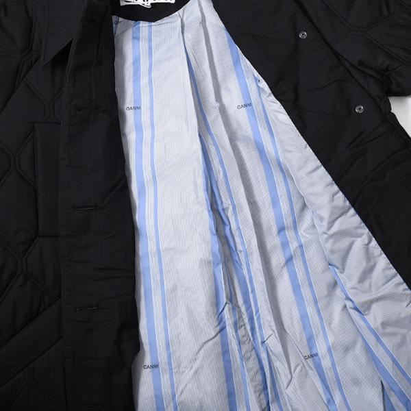 GANNI QUILT RAGLAN MIDI COAT