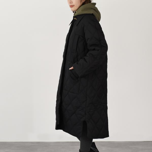 GANNI QUILT RAGLAN MIDI COAT