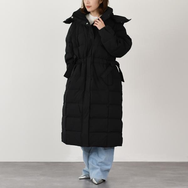 GANNI TECH SEERSUCKER PUFFER DOWN COAT